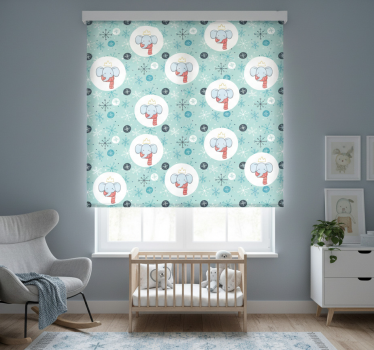 Childrens blind winter elephant king - TenStickers