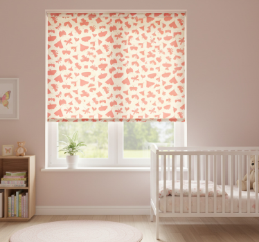Childrens blind with abstract pink butterfly design - TenStickers