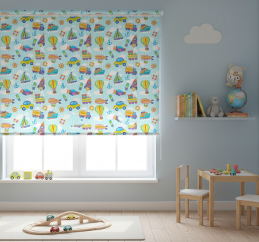 Childrens blind with adorable car design - TenStickers