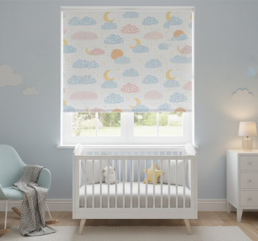 Childrens blind with adorable cloud patterns - TenStickers