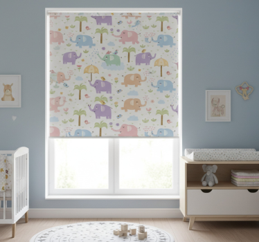 Childrens blind with adorable elephant pattern - TenStickers