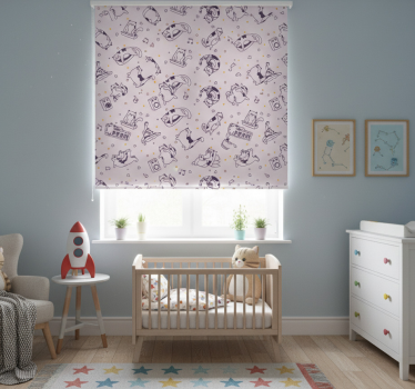 Childrens blind with cat music band pattern - TenStickers