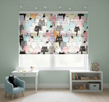 Children's blind with cats design - TenStickers