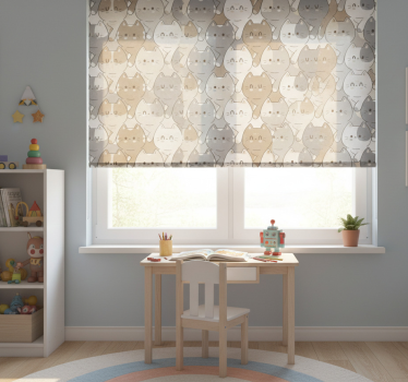 Childrens blind with cats illustration - TenStickers