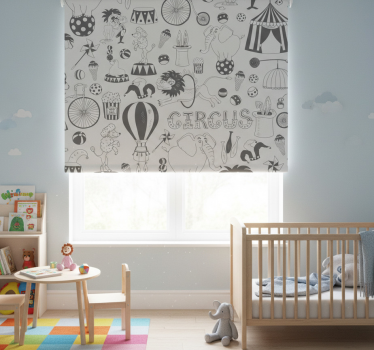 Childrens blind with circus themed print - TenStickers