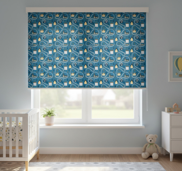 Childrens blind with city map design - TenStickers