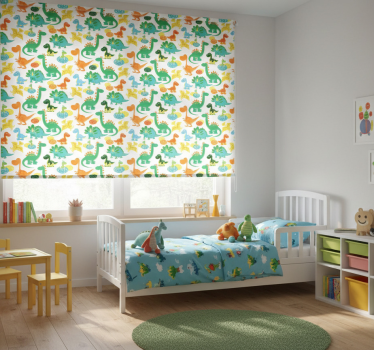 Childrens blind with colorful dinosaur pattern - TenStickers