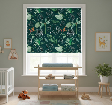 Childrens blind with colorful jungle animals pattern - TenStickers