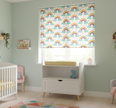Childrens blind with colorful rainbows and clouds - TenStickers