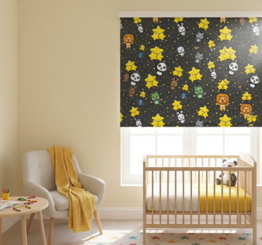 Childrens blind with cute animals on balloons - TenStickers