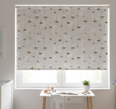 Childrens blind with elegant sailboat pattern - TenStickers