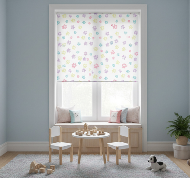 Childrens blind with fantastic colorful dog paws - TenStickers