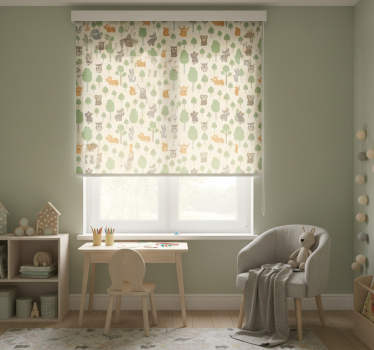 Childrens blind with forest creatures pattern - TenStickers