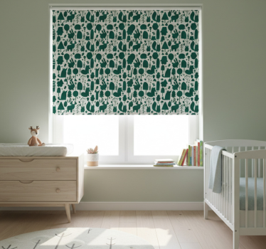 Childrens blind with forest wild animal silhouettes - TenStickers
