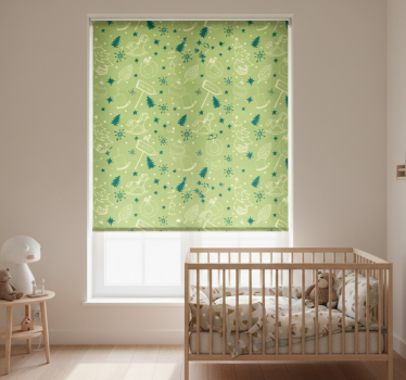 Children's blind with green christmas elements - TenStickers