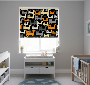 Childrens blind with grey cats design - TenStickers