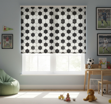 Childrens blind with grunge soccer ball design - TenStickers