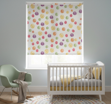 Childrens blind with colorful polka dots pattern - TenStickers