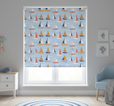 Childrens blind with happy sailboat pattern - TenStickers