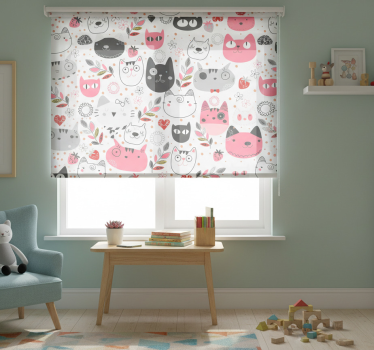 Childrens blind with illustrated cats design - TenStickers