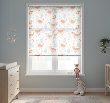 Childrens blind with minimalistic nordic birds - TenStickers