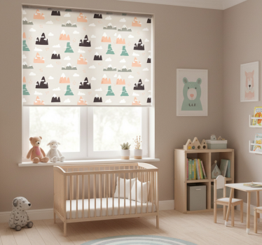 Childrens blind with mountains pattern - TenStickers