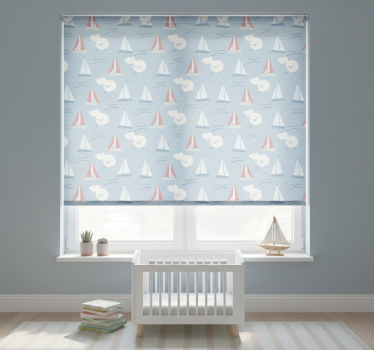 Childrens blind with on the clouds sailboat pattern - TenStickers