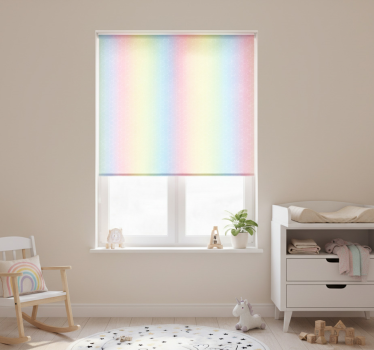 Childrens blind with pastel glitter rainbow design - TenStickers