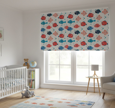 Childrens blind with pink and blue fishes - TenStickers