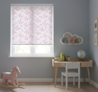 Childrens blind with pink cowboy horse pattern - TenStickers