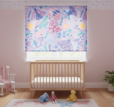 Childrens blind with purple butterflies design - TenStickers