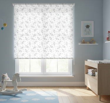 Childrens blind with rockets and stars silhouette - TenStickers