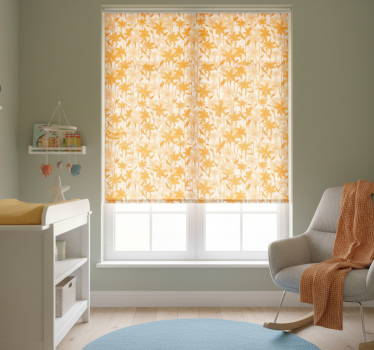 Childrens blind with small cute orange flowers - TenStickers