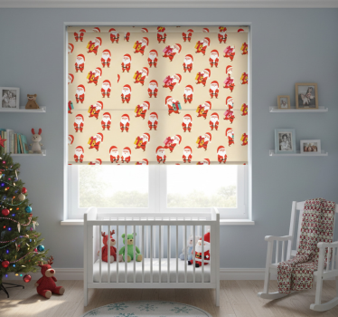 Childrens blind with smiling santa claus and gifts - TenStickers