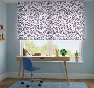 Childrens blind with sport doodle design - TenStickers