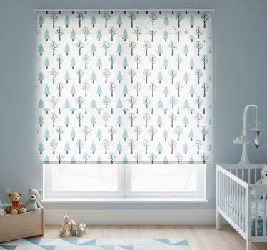 Childrens blind with tree in the snow pattern - TenStickers
