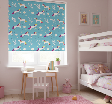 Childrens blind with unicorn pattern in different poses - TenStickers