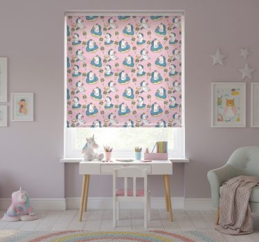 Childrens blind with unicorns and ice cream cones - TenStickers