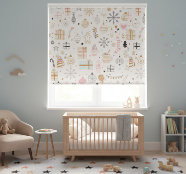 Childrens blind with winter christmas pattern - TenStickers
