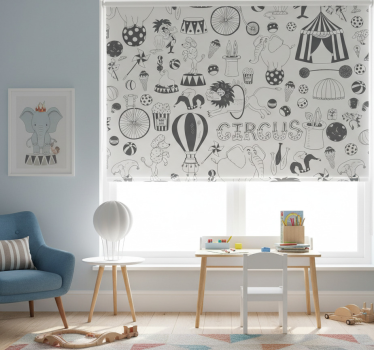 Circus nordic color childrens blind - TenStickers