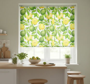 Citrus fruit pattern kitchen blind - TenStickers