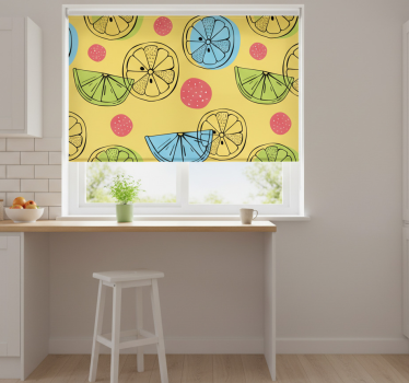 Citrus slices pattern kitchen blind - TenStickers