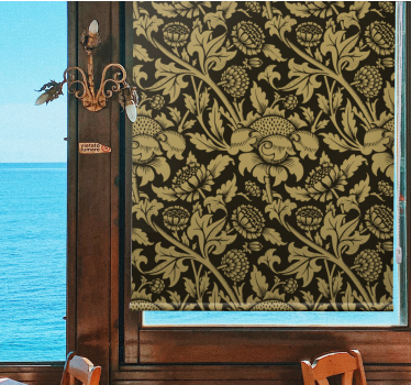 Classic beige pattern flower blind - TenStickers