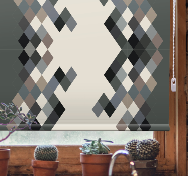 Color shades color blocks Living room roller blind - TenStickers