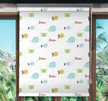 Colorful fishes on white Kids blind - TenStickers
