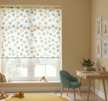 Colorful polka dots childrens blind - TenStickers