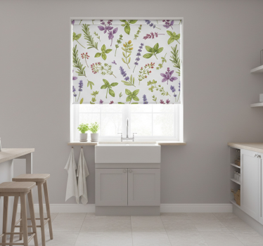 Colorful herbs kitchen blind - TenStickers