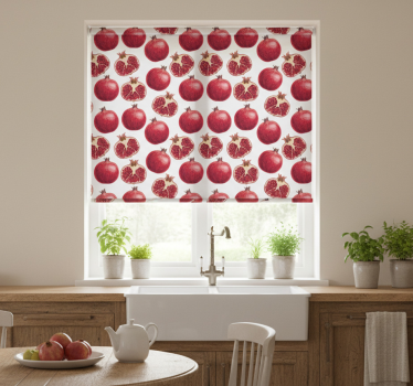 Colorful pomegranates pattern kitchen blind - TenStickers