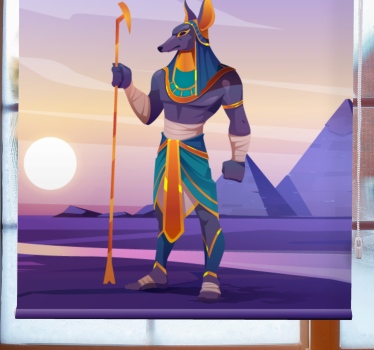 Colorful Recreation of Anubis Modern roller blind - TenStickers
