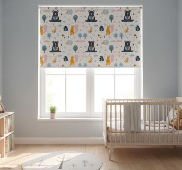 Colorful squirrels and teddy bears childrens blind - TenStickers
